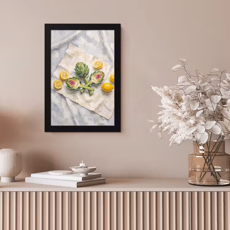 Poster met lijst - Artisjok - Citroen - Eten — 5