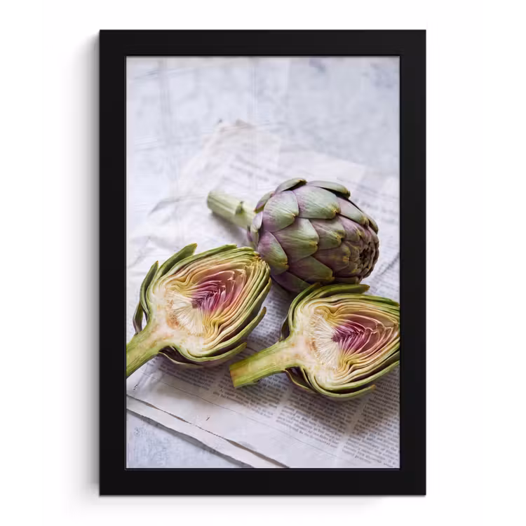 Poster met lijst - Artisjok - Doorgesneden - Eten — 1