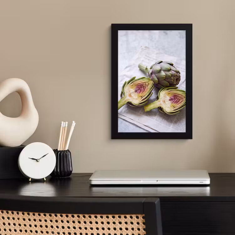 Poster met lijst - Artisjok - Doorgesneden - Eten — 2