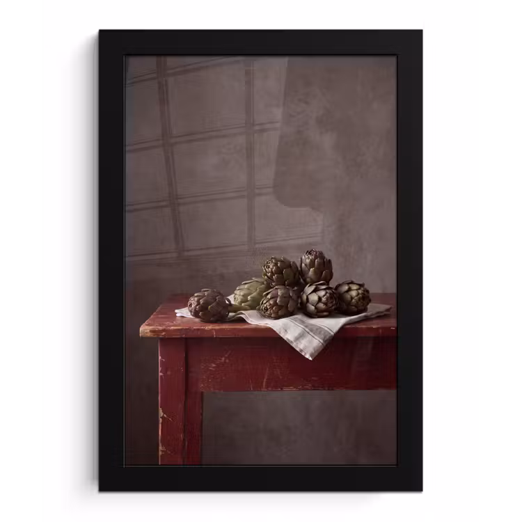 Poster met lijst - Artisjok - Eten - Rustiek — 1
