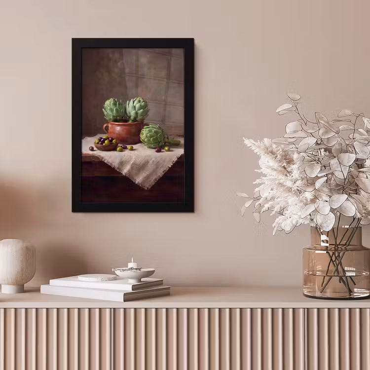 Poster met lijst - Artisjokken - Olijven - Eten — 5