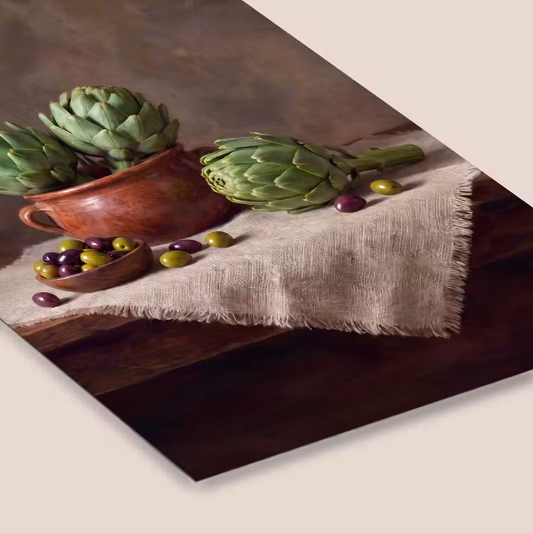 Poster met lijst - Artisjokken - Olijven - Eten — 7