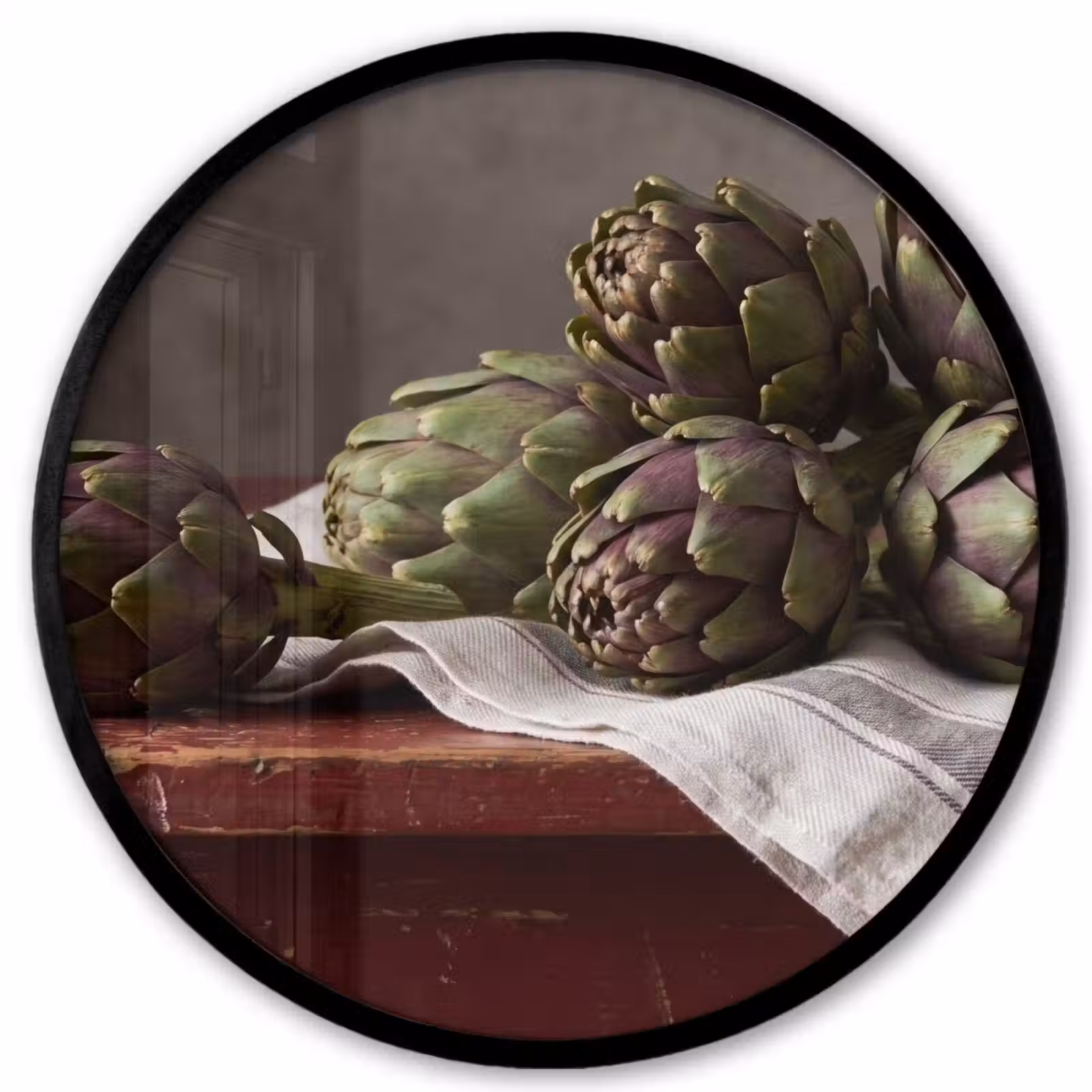 Ronde fotolijst - Artisjok - Eten - Rustiek — 1