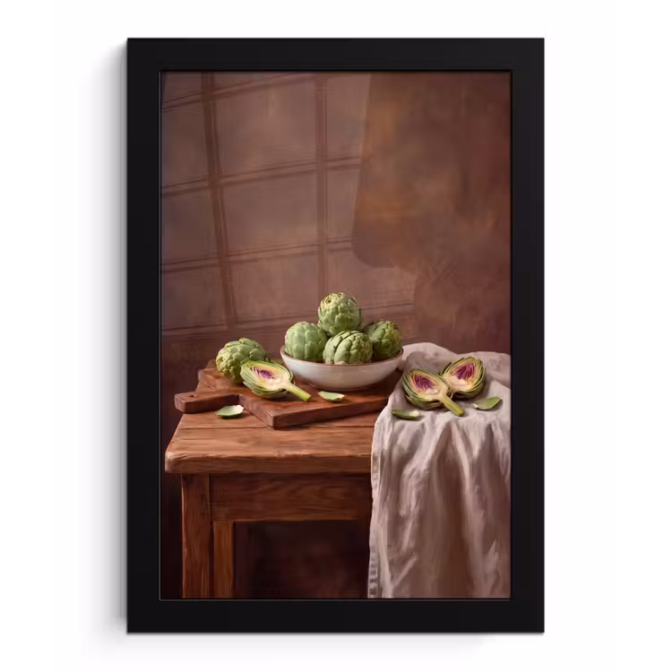 Poster met lijst - Groenten - Artisjok - Keuken — 1