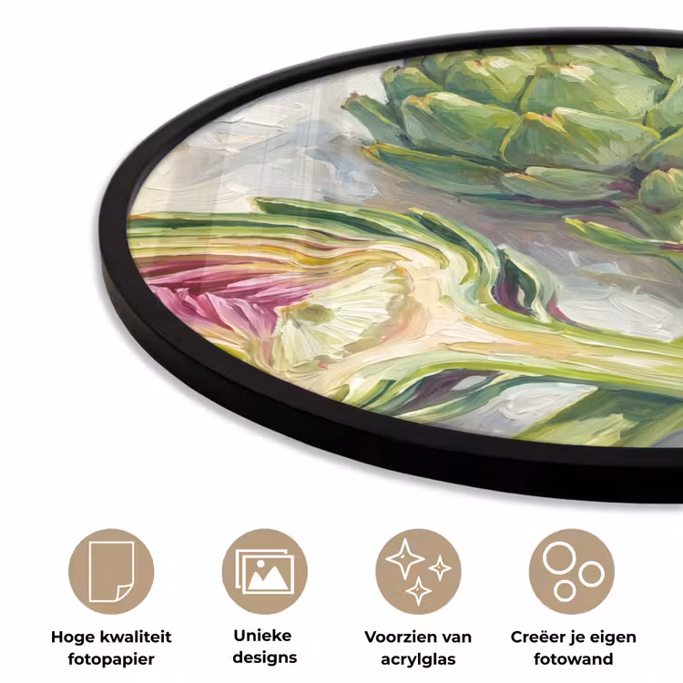 Ronde fotolijst - Artisjok - Citroen - Eten — 2