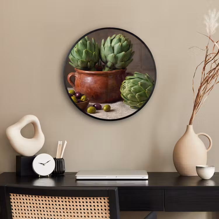 Ronde fotolijst - Artisjokken - Olijven - Eten — 3