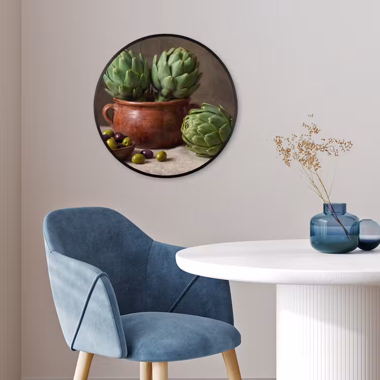 Ronde fotolijst - Artisjokken - Olijven - Eten — 4