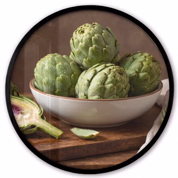 Ronde fotolijst - Groenten - Artisjok - Keuken — 1