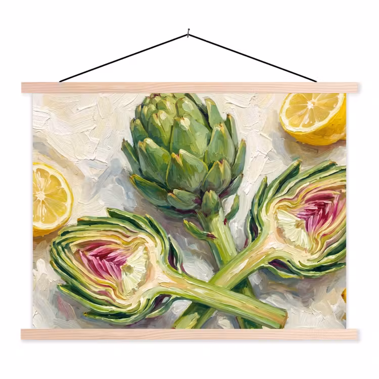 Schoolplaat - Artisjok - Citroen - Eten — 1