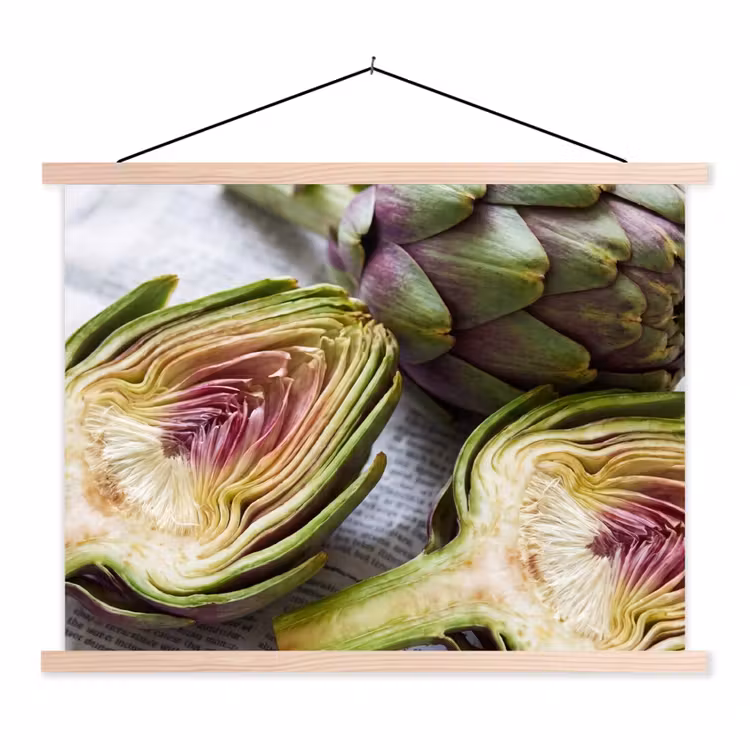 Schoolplaat - Artisjok - Doorgesneden - Eten — 1