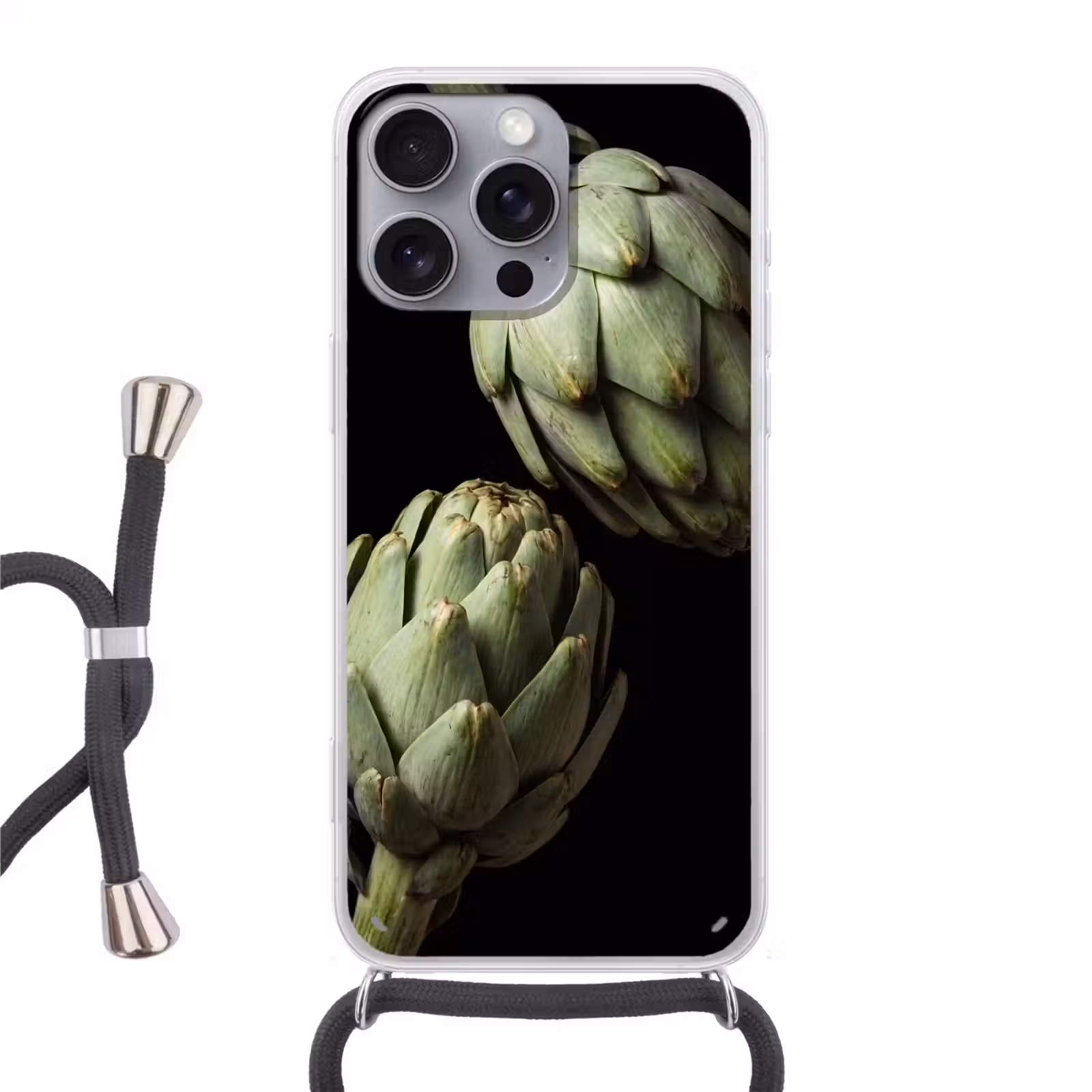 Telefoonhoesje met koord - Artisjok - Groen - Eten — 1