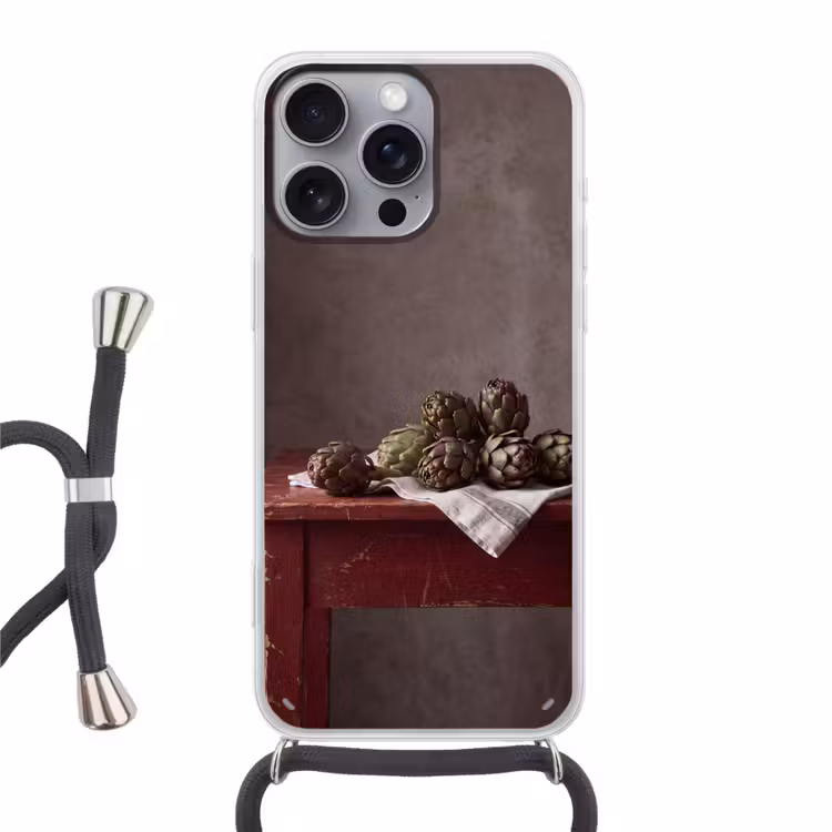 Telefoonhoesje met koord - Artisjok - Eten - Rustiek — 1