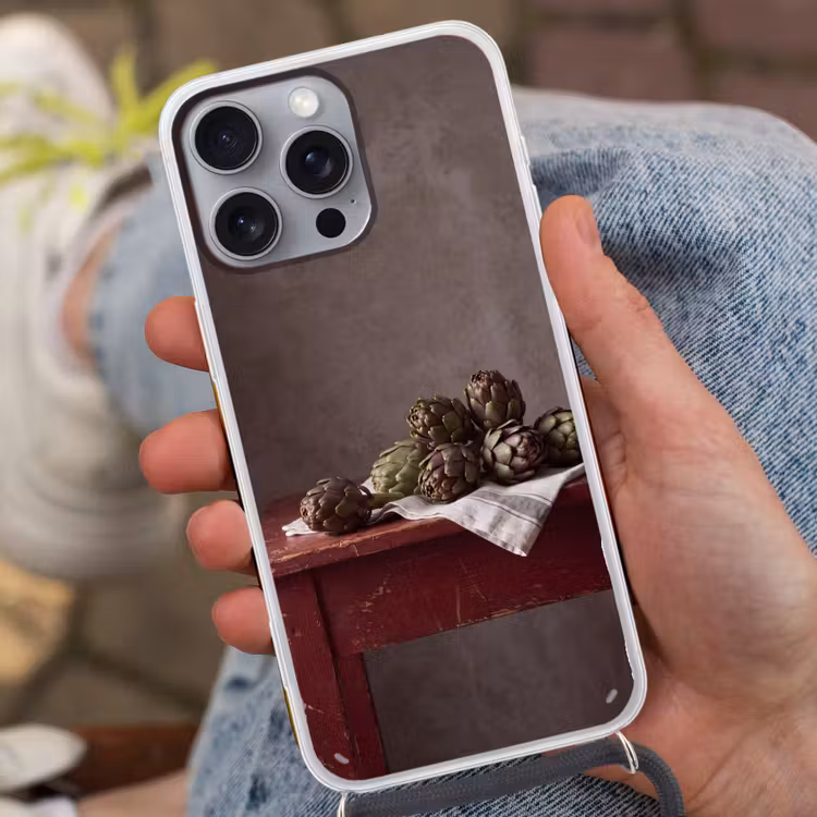 Telefoonhoesje met koord - Artisjok - Eten - Rustiek — 2