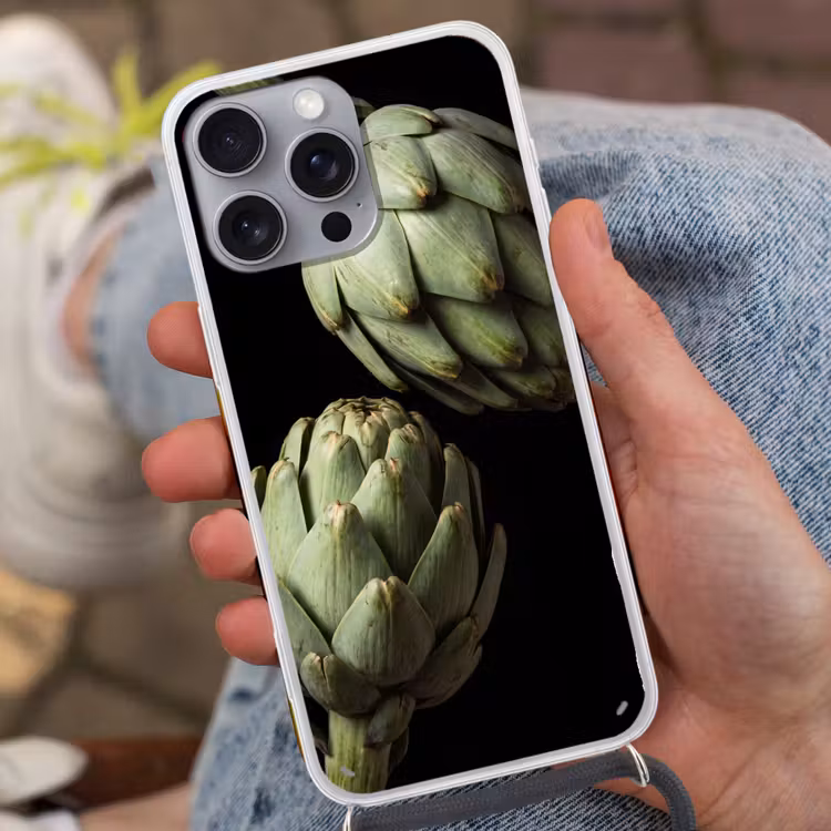 Telefoonhoesje met koord - Artisjok - Groen - Eten — 2