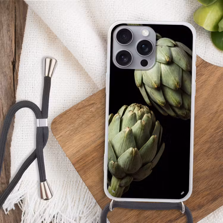 Telefoonhoesje met koord - Artisjok - Groen - Eten — 3