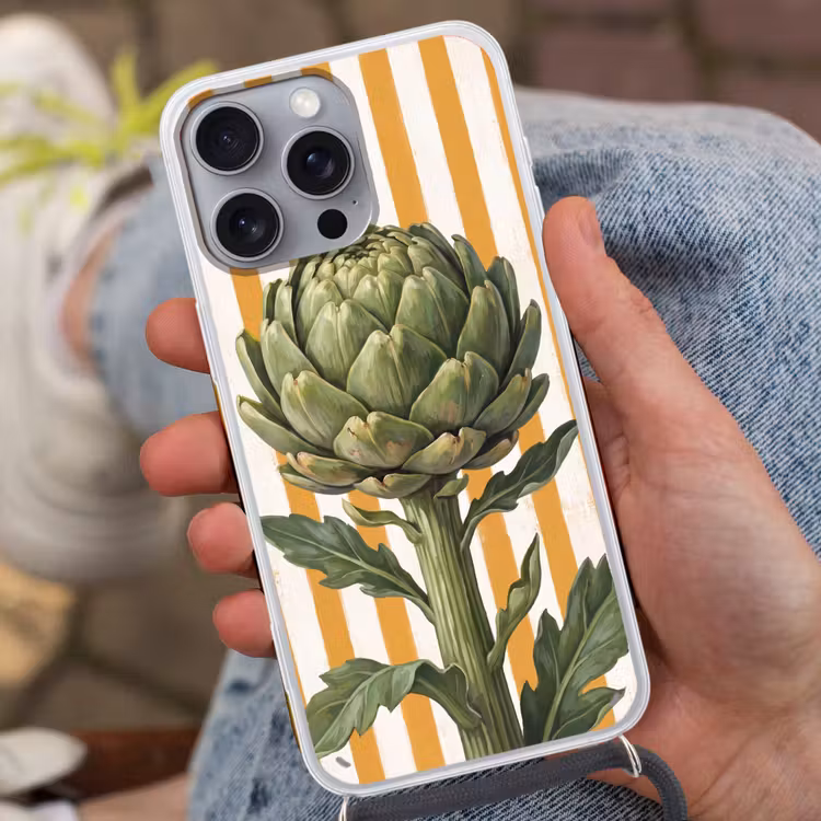 Telefoonhoesje met koord - Artisjok - Modern - Groente — 2