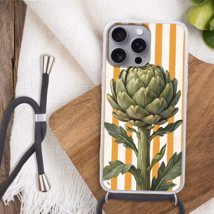 Telefoonhoesje met koord - Artisjok - Modern - Groente — 3