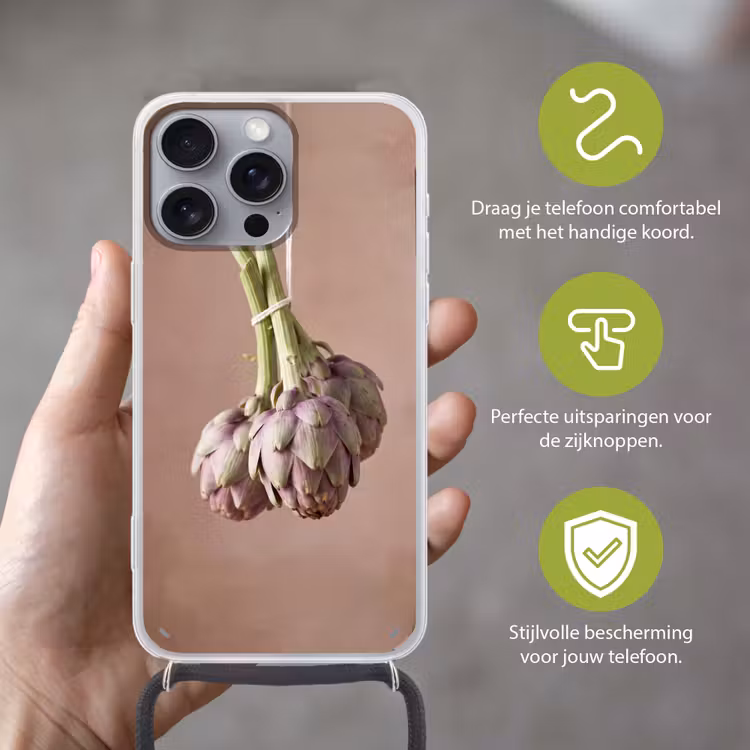 Telefoonhoesje met koord - Artisjokken - Hangend - Groenten — 4