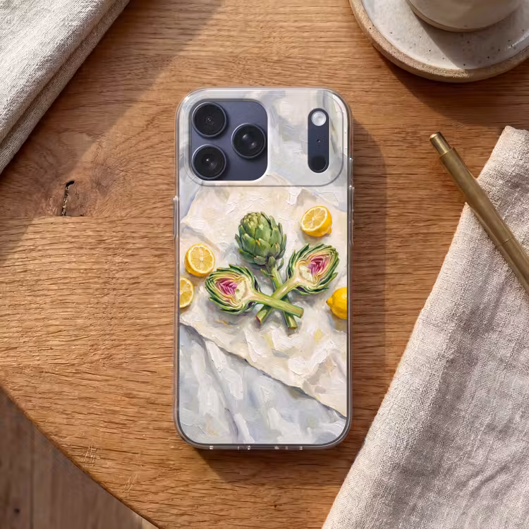 Telefoonhoesje Softcase - Artisjok - Citroen - Eten — 2
