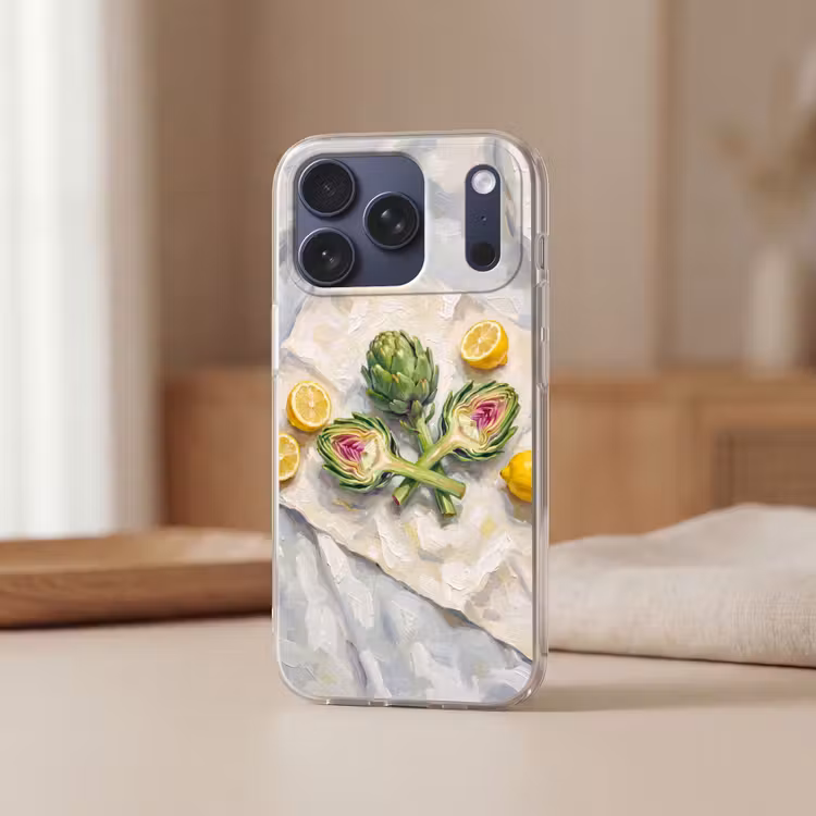Telefoonhoesje Softcase - Artisjok - Citroen - Eten — 3