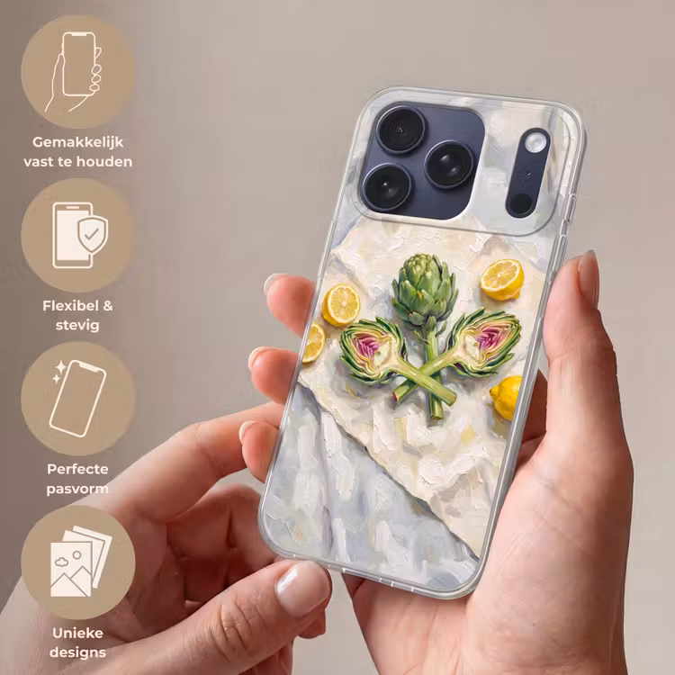 Telefoonhoesje Softcase - Artisjok - Citroen - Eten — 4