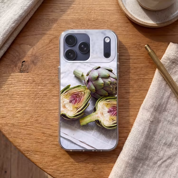 Telefoonhoesje Softcase - Artisjok - Doorgesneden - Eten — 2