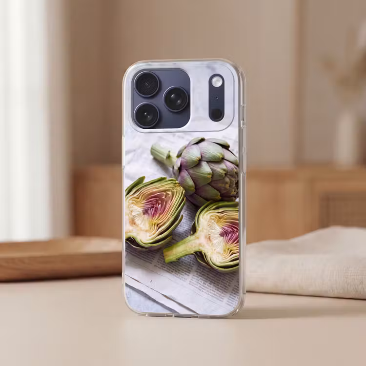 Telefoonhoesje Softcase - Artisjok - Doorgesneden - Eten — 3