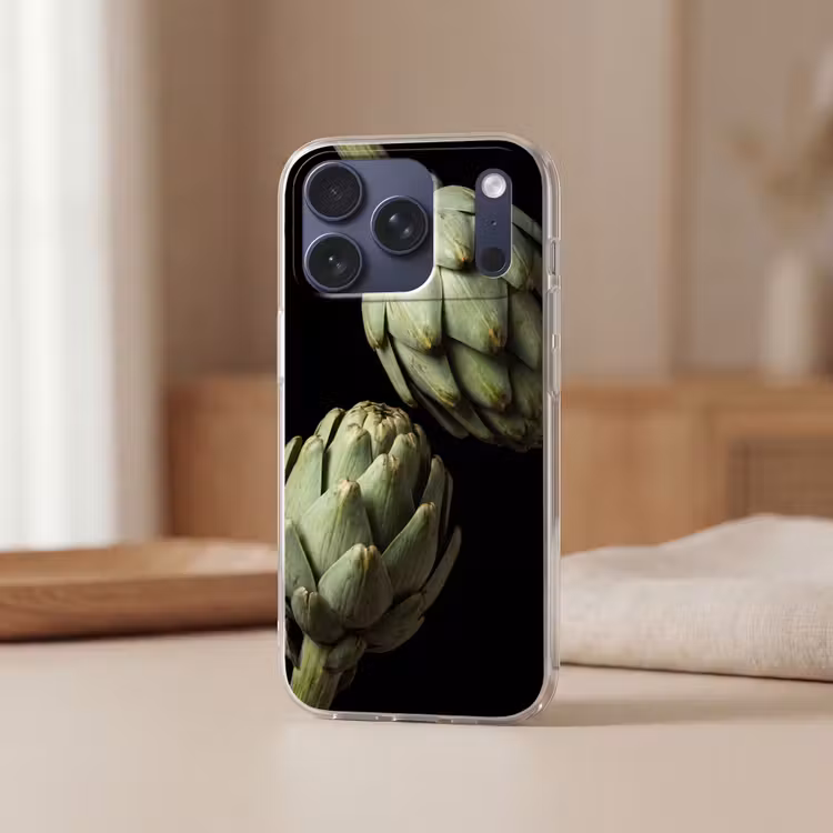 Telefoonhoesje Softcase - Artisjok - Groen - Eten — 3
