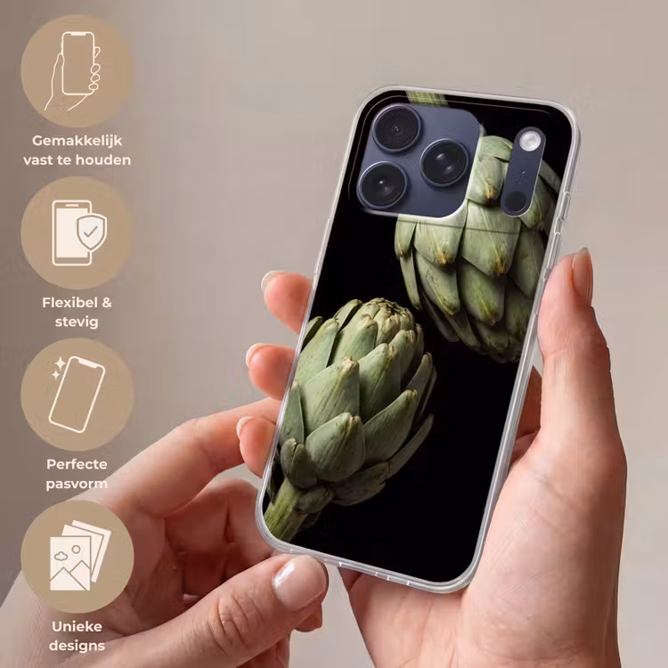 Telefoonhoesje Softcase - Artisjok - Groen - Eten — 4