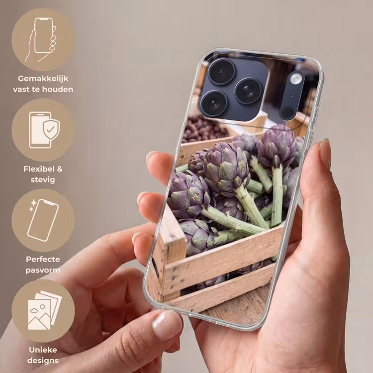 Telefoonhoesje Softcase - Groenten - Markt - Vers — 4