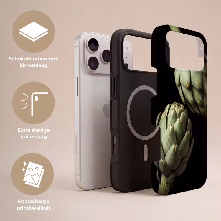 Telefoonhoesje Toughcase - Artisjok - Groen - Eten — 3