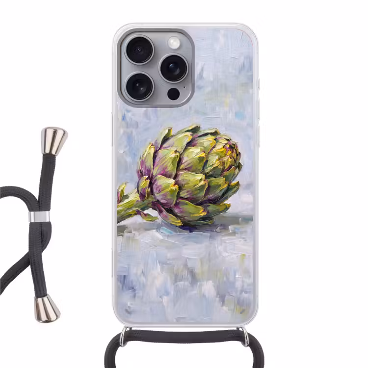 Telefoonhoesje met koord - Eten - Artisjok - Modern — 1