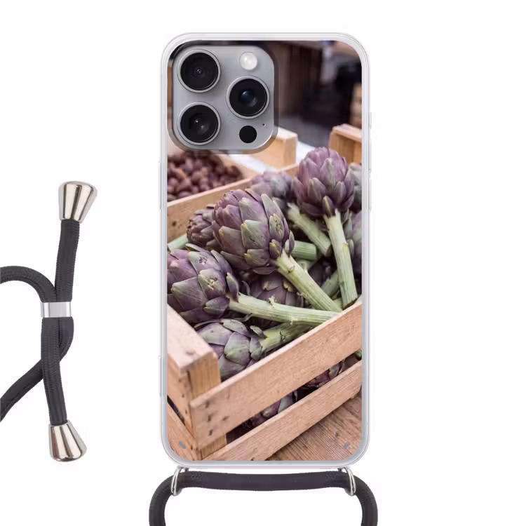 Telefoonhoesje met koord - Groenten - Markt - Vers — 1