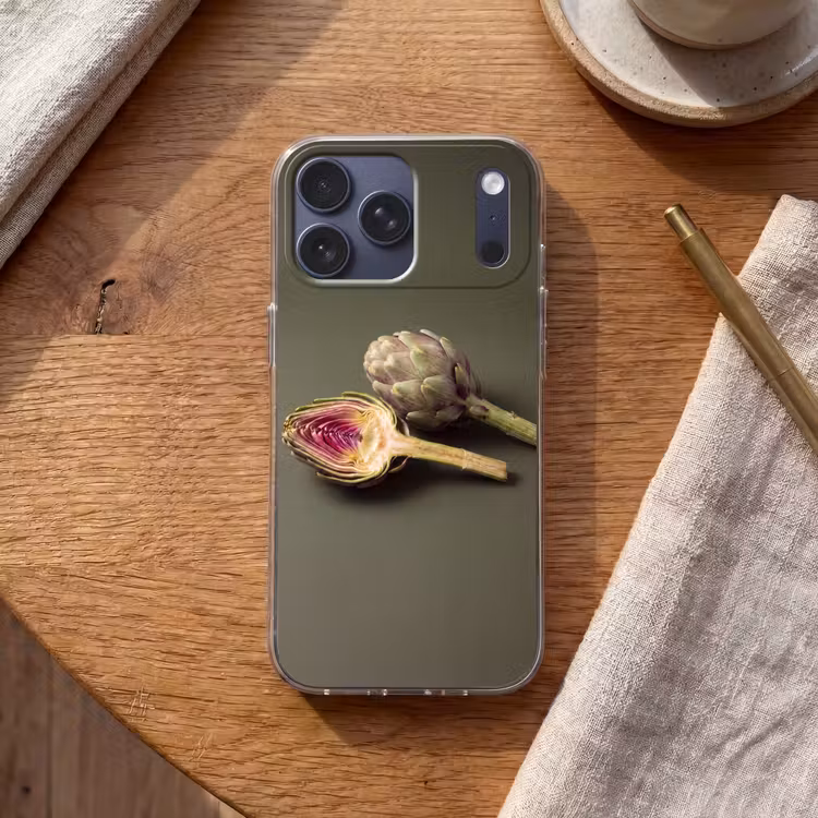 Telefoonhoesje Softcase - Artisjok - Paars - Voedsel — 2