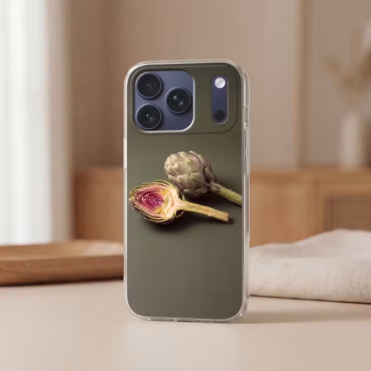 Telefoonhoesje Softcase - Artisjok - Paars - Voedsel — 3