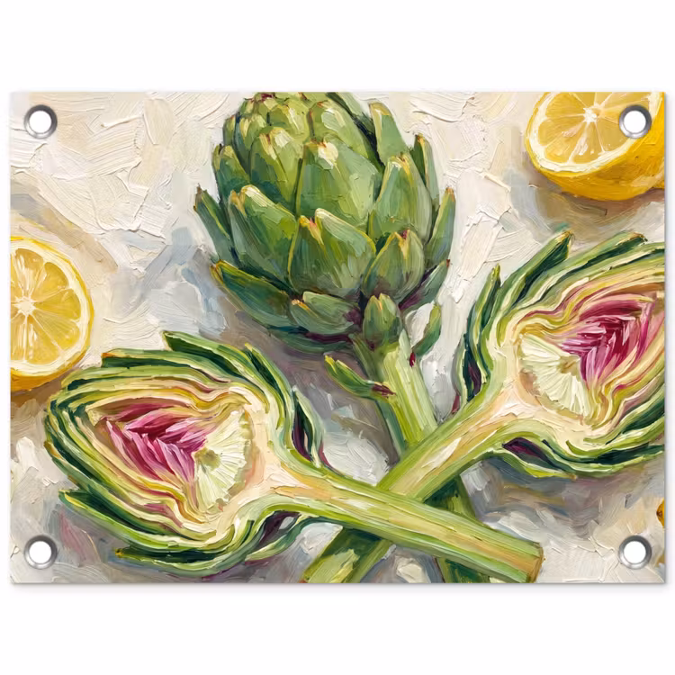Tuinposter - Artisjok - Citroen - Eten — 1