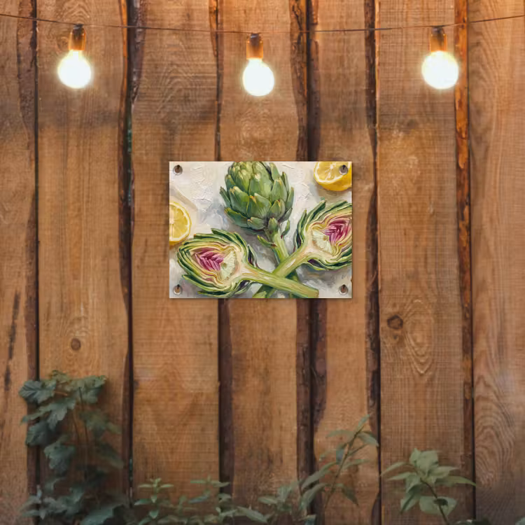 Tuinposter - Artisjok - Citroen - Eten — 2