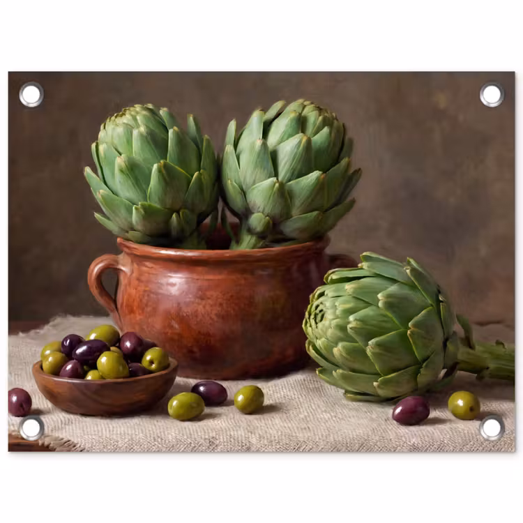 Tuinposter - Artisjokken - Olijven - Eten — 1