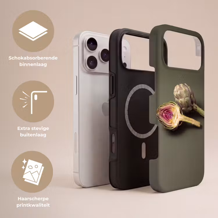 Telefoonhoesje Toughcase - Artisjok - Paars - Voedsel — 3