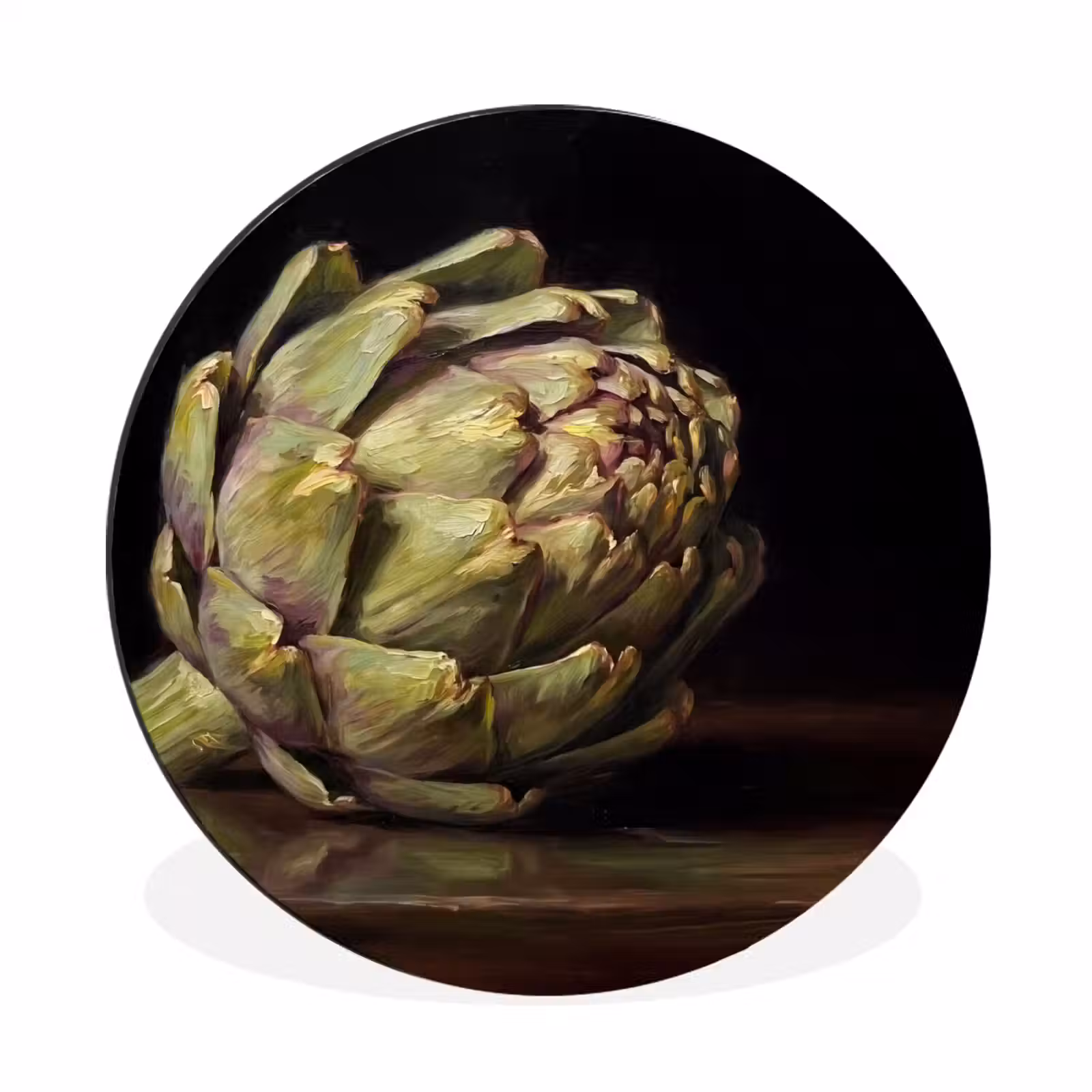 Wandcirkel - Aluminium - Artichok - Eten - Klassiek — 1