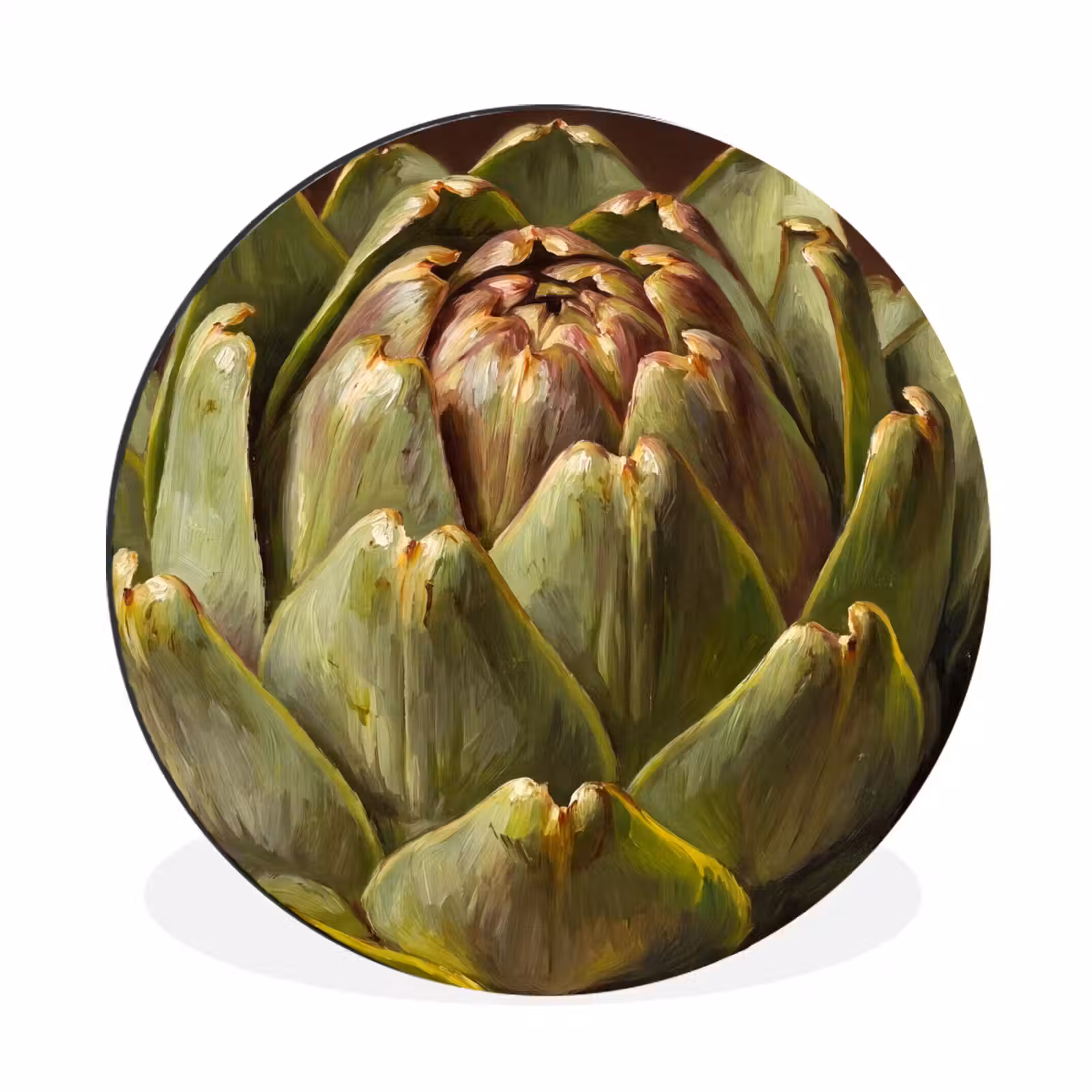 Wandcirkel - Aluminium - Groente - Artisjok - Groen — 1