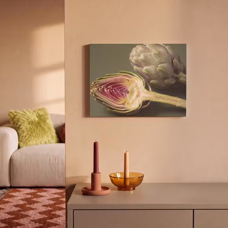 Akoestisch schilderij - Artisjok - Paars - Voedsel — 2