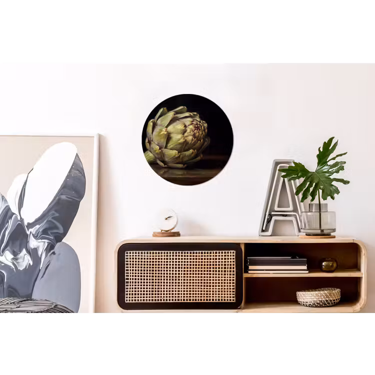 Wandcirkel - Aluminium - Artichok - Eten - Klassiek — 3