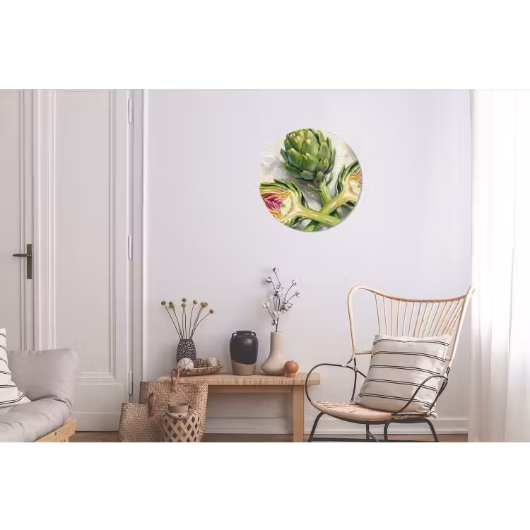 Wandcirkel - Aluminium - Artisjok - Citroen - Eten — 2