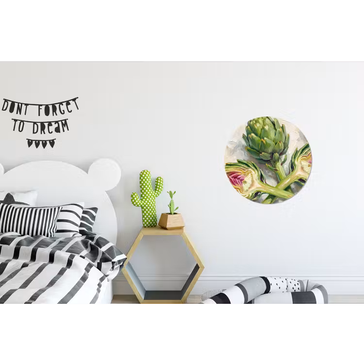 Wandcirkel - Aluminium - Artisjok - Citroen - Eten — 5