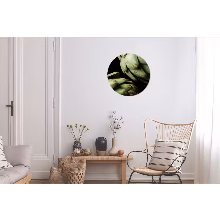 Wandcirkel - Aluminium - Artisjok - Groen - Eten — 2