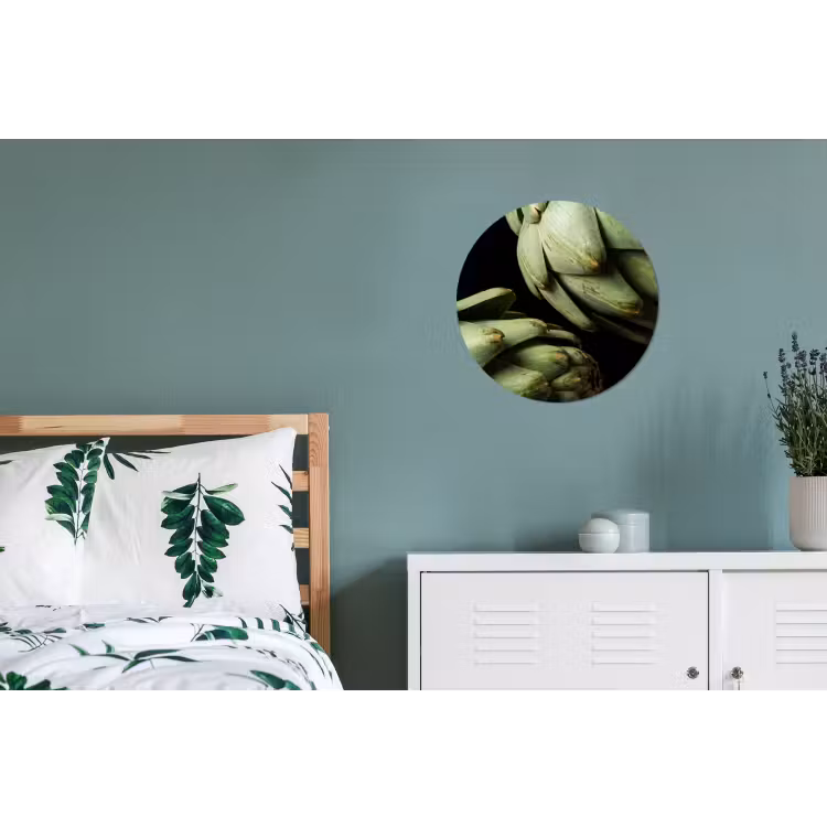 Wandcirkel - Aluminium - Artisjok - Groen - Eten — 4