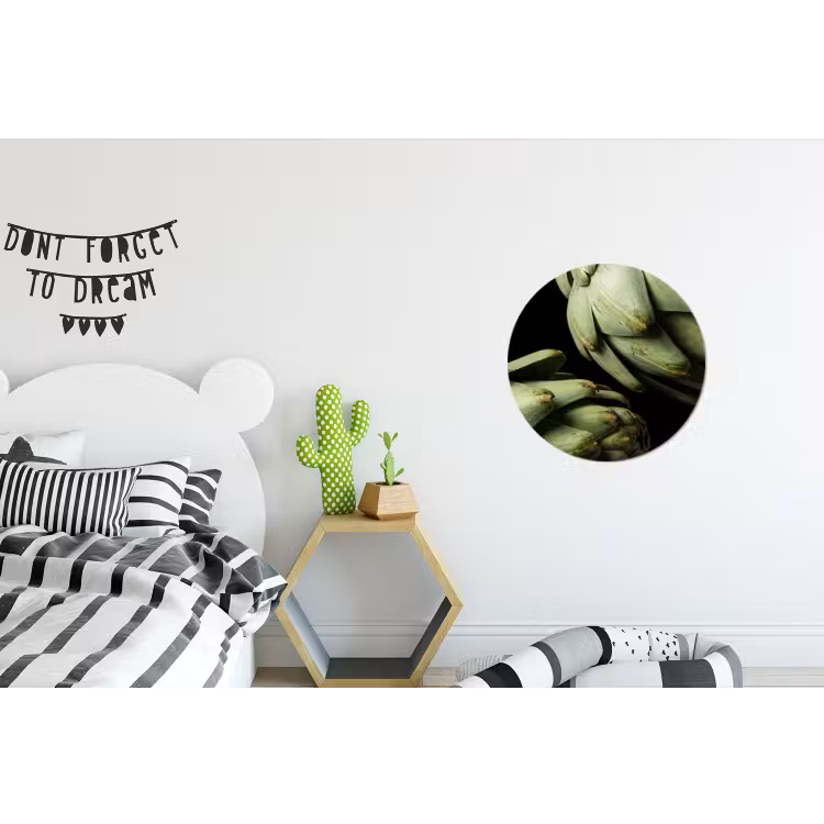Wandcirkel - Aluminium - Artisjok - Groen - Eten — 5