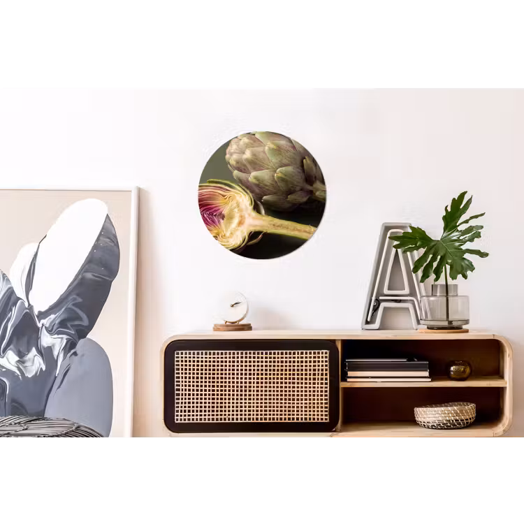 Wandcirkel - Aluminium - Artisjok - Paars - Voedsel — 3