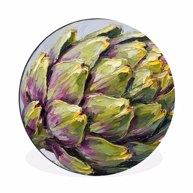 Wandcirkel - Aluminium - Eten - Artisjok - Modern — 1